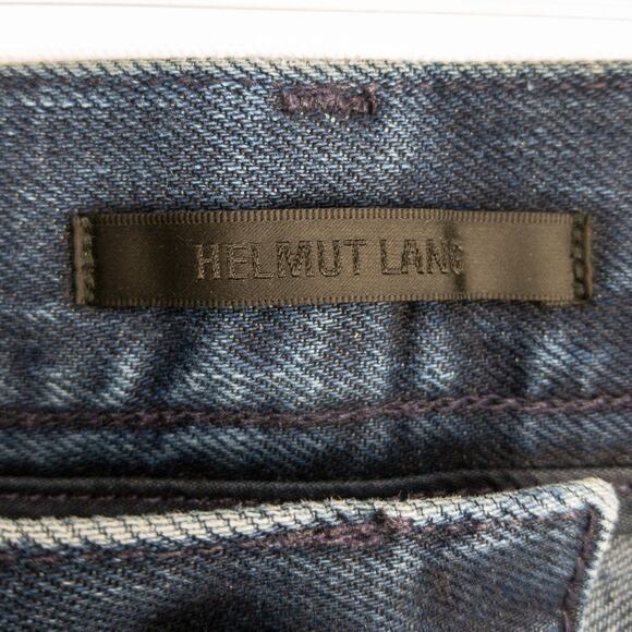 Helmut Lang Collab Men’s Jeans 30x32 Straight Fit Dark Indigo Minimalist Denim - Picture 3 of 13